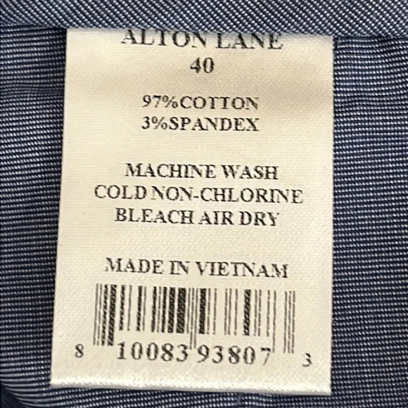 Alton Lane Tailored Fit Mercantile Chinos in Blue - NEW - Size 40 - Picture 7 of 7